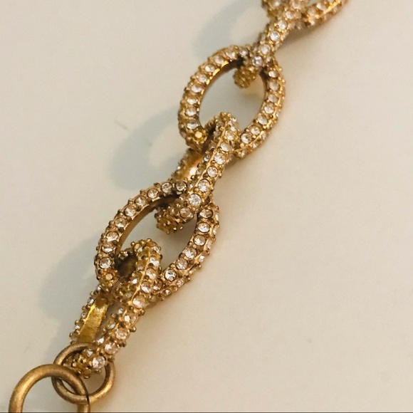 J CREW | Pavé Encrusted Gold Links - Picture 6 of 11
